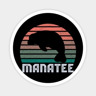 Vintage Retro Manatee Magnet